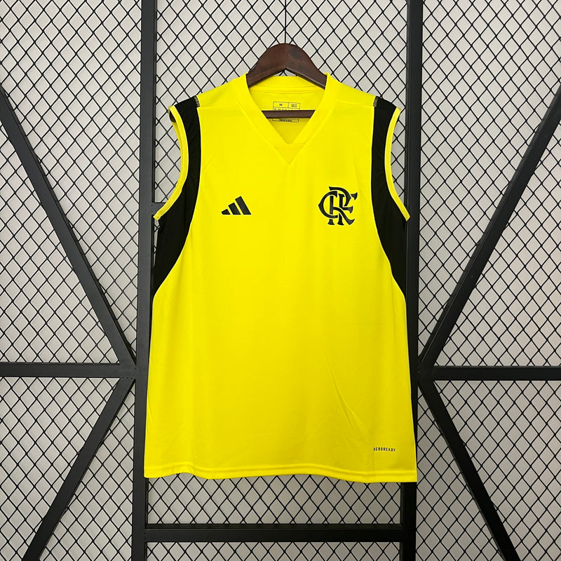 Camisa Regata do Flamengo Treino 24/25 Torcedor Amarela