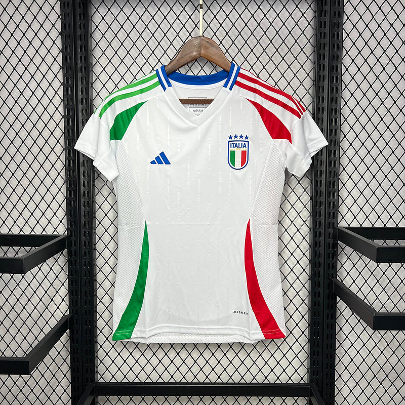 Camisa Feminina da Itália II 2024 Torcedor Branca