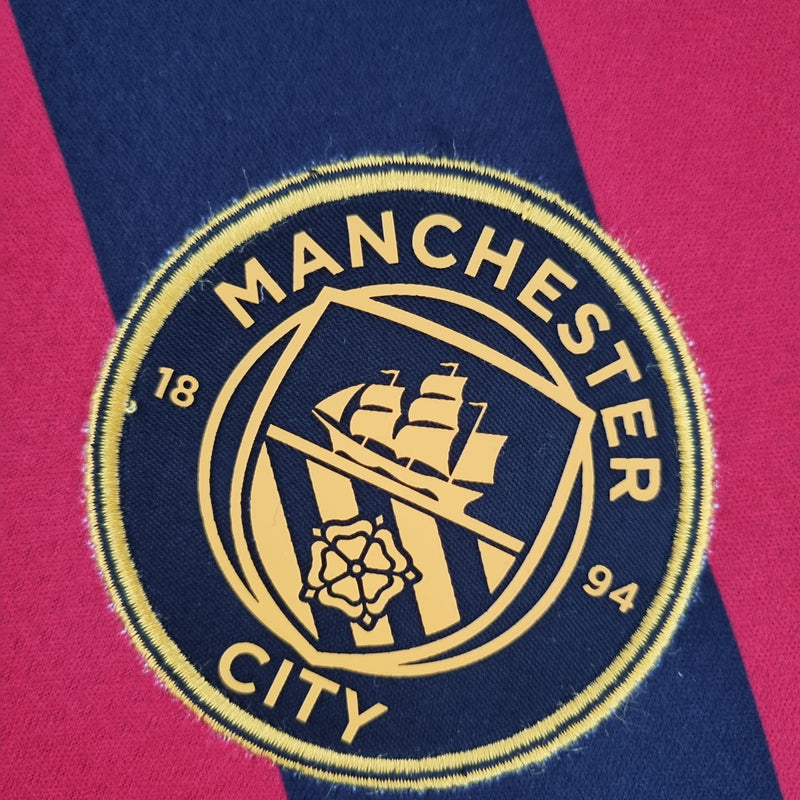 Camisa do Manchester City II 22/23 Torcedor Preta e Vermelha