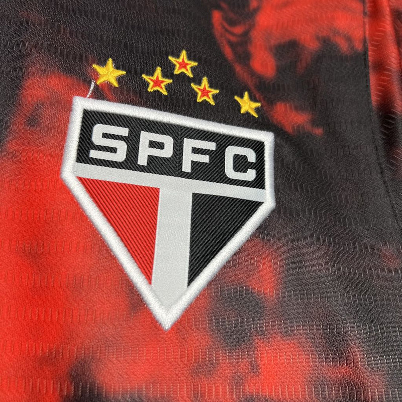Camisa do São Paulo III 24/25 Torcedor Preta e Vermelha