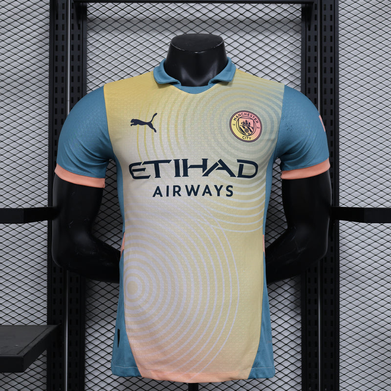 Camisa do Manchester City IIII 24/25 JOGADOR Amarela