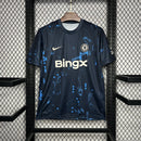 Camisa do Chelsea Pré-Jogo 24/25 Torcedor Azul Escuro
