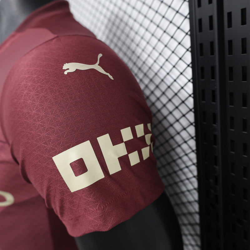 Camisa do Manchester City III 24/25 JOGADOR Vermelha