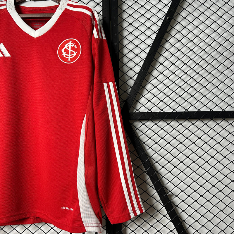 Camisa do Internacional I Manga Longa 25/26 Torcedor Vermelha