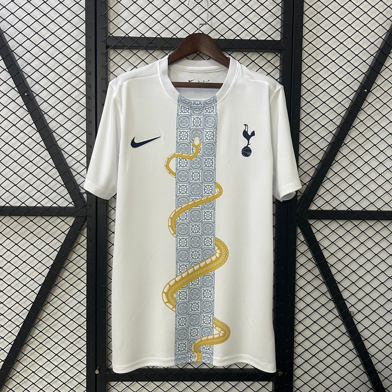 Camisa do Tottenham Hotspur Pré-Jogo 25/26 Torcedor Branca