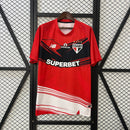 Camisa do São Paulo Treino 25/26 Torcedor Vermelho e Preto