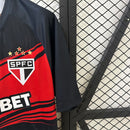 Camisa do São Paulo Treino 25/26 Torcedor Preto e Vermelho