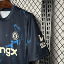 Camisa do Chelsea Pré-Jogo 24/25 Torcedor Azul Escuro